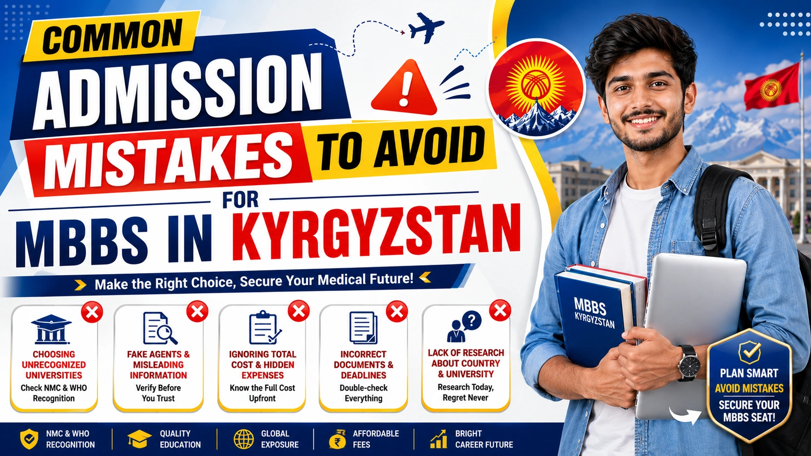 Common Admission Mistakes to Avoid for MBBS in Kyrgyzstan